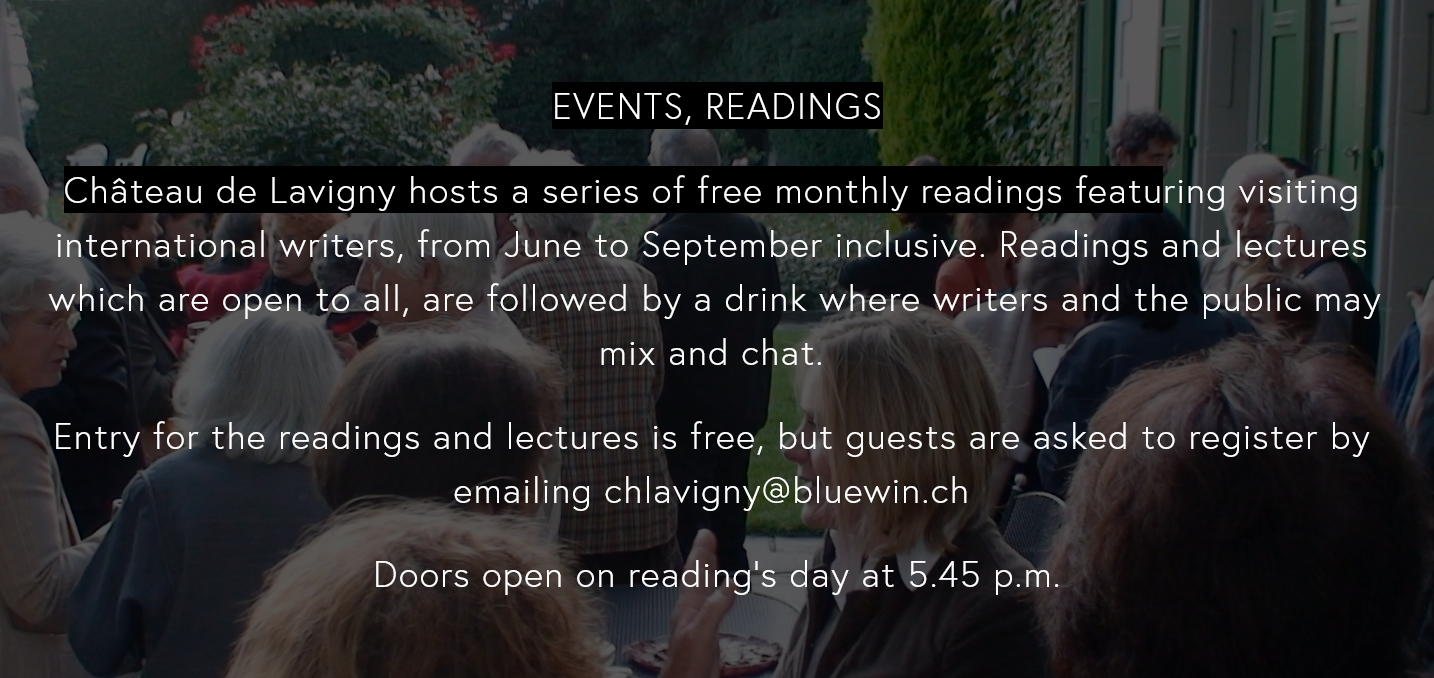 Events and Readings at Chateau de Lavigny